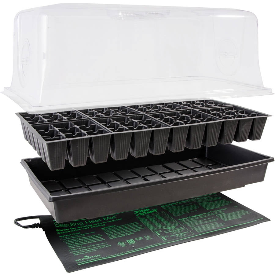 Tray 2" Dome 181034 72-Cell Pack Jump Start Germination Station w/Heat Mat 