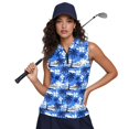 thumbnail image 6 of Whosucclay Blue Palm Tree Print Workout Tank Tops for Women, Fashion Slim Anti Fade Tennis Shirts for Outdoor Athletic Golf Sports, 6 of 8