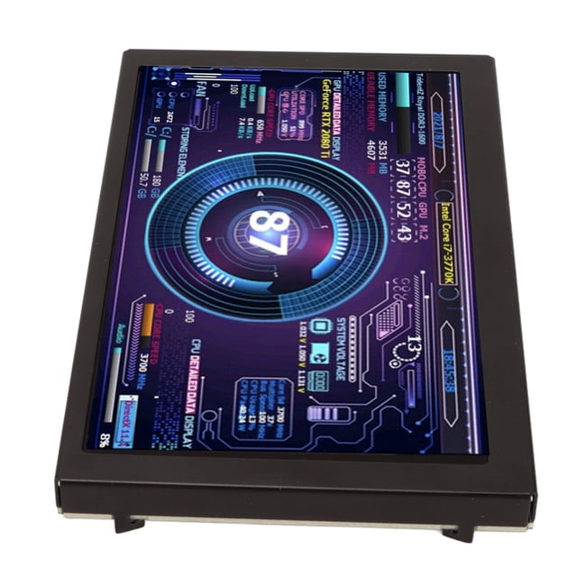 PC Temperature Display Screen, 5 Inch IPS LCD Screen For AIDA64, Computer Case Secondary Screen CPU Real Time Monitoring, Computer Temp Monitor For PC Computer Case