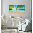 thumbnail image 4 of CDDposter Beach Wall Art Decor Tropical Ocean Canvas Picture for Living Room Blue Seascape Painting for Bedroom Coastal Theme Landscape for Home Office Decorations Ready to Hang(20"*40"), 4 of 7