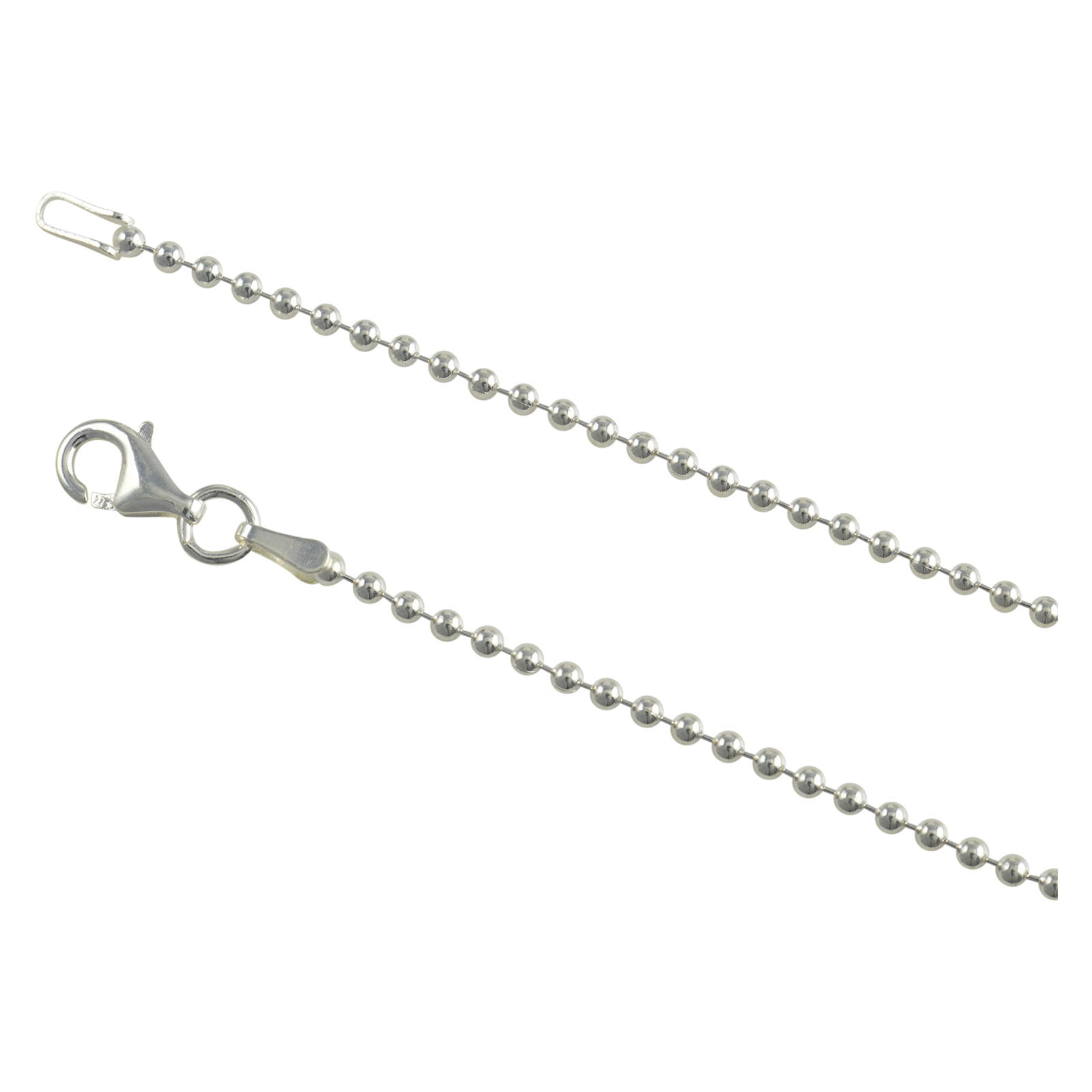 FREE SHIPPING 2 Silver Plated 24/" Long Ball Chain Necklace with Connector