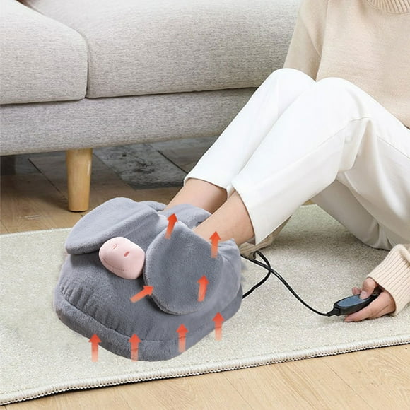Electric Heated Foot Warmer Soft Flannel Foot Heater,Foot Massager with Heat,Plush Foot Warmer with Temperature Control,Heated Foot Warmer,Electric Feet Massager Machine,Cute Warmer Shoe Covers