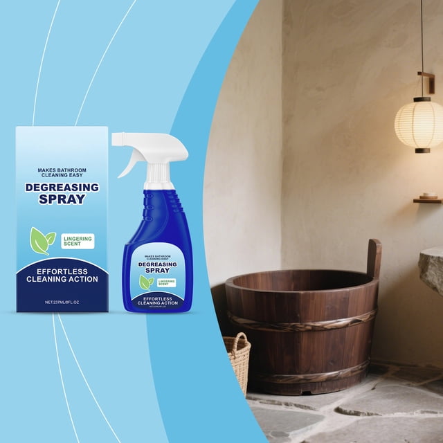 Spray limpiador para baño | Potente limpiador multisuperficies para azulejos, bañeras, lavabos y grifería | Aroma fresco | Fórmula ecológica | Botella de 237 ml