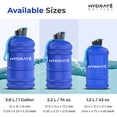 thumbnail image 7 of "HYDRATE Half Gallon Frosted Blue XL Jug Water Bottle - BPA Free, Flip Cap, Gym & Sports Bottle (74 oz), 7 of 7