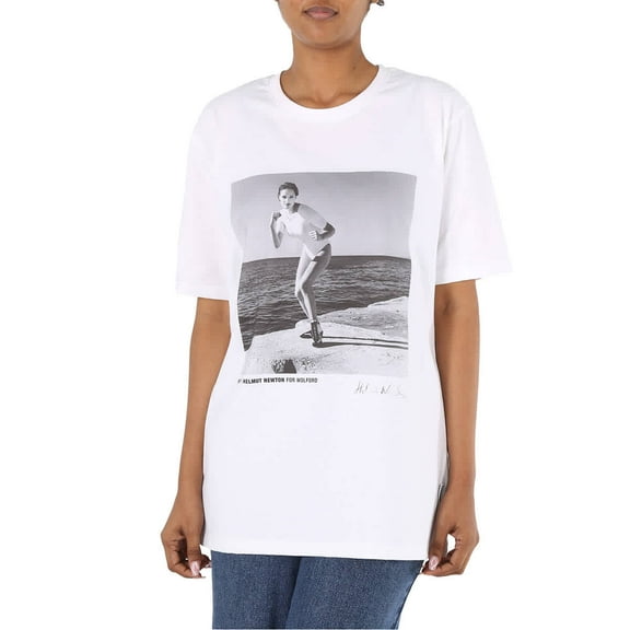 Wolford Ladies Short-sleeve Newton Cotton T-Shirt, Size X-Large