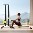 thumbnail image 4 of Black Multifunctional Power Rack - 220lbs Capacity Home Gym Stand w/1.85" Thick PU Cushion for Strength Training, 4 of 18