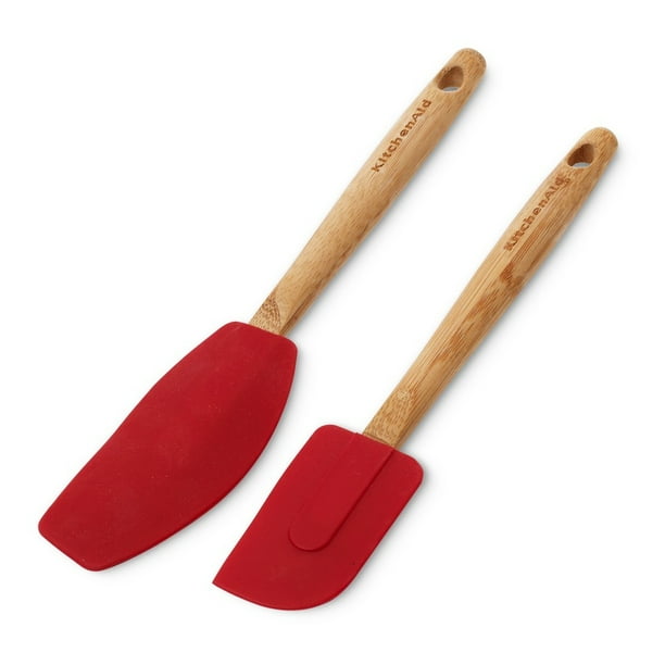 KitchenAid KC650OHERA 2 Piece Red Silicone Mixer and Scraper Spatula