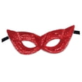 thumbnail image 4 of Máscara de mascarada de Mardi Gras, disfraces de cosplay, máscara de fiesta de lentejuelas, máscara de media cubierta para los ojos Rojo, 4 of 9