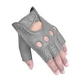 thumbnail image 5 of Genuine Leather Half Finger Driving Gloves With Knuckle Holes For Men, 5 of 5