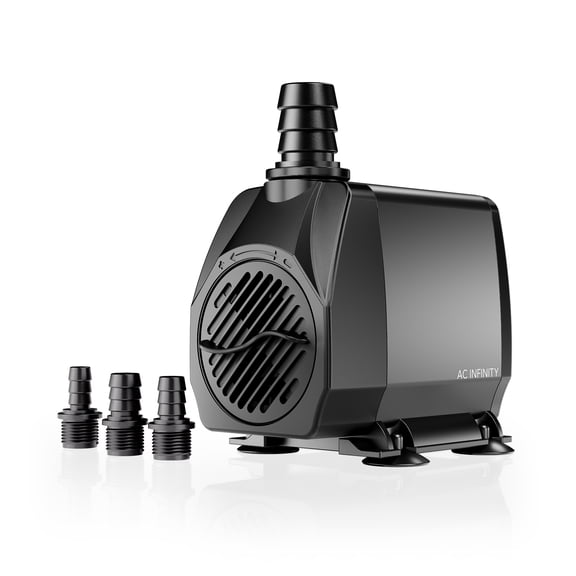 AC Infinity 850 GPH Submersible Water Pump (3218 L/H, 36W), Ultra Quiet Fountain Pump with 10 ft. High Lift, 5 ft. Power Cord, for Fish Tanks, Aquariums, Fountains, Statuaries, Ponds, Pools, Hydropon