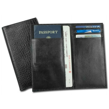 UPC: 0872164007450 | Black Crocodile Embossed Document Holder