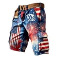 thumbnail image 2 of FASHOFT 250 Anniversary USA Cargo Shorts for Men American Flag Print 4th of July Patriotic Multi Pockets Casual Cargo Shorts Blue L, 2 of 4