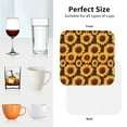 thumbnail image 6 of Yiaed Chocolate Plaid Sunflower Print Leather Coasters for Drinks - Cup Coasters Coffee Table Kitchen Table Bar, Home & Office Gifts Handmade Drink Coasters-Square, 6 of 6