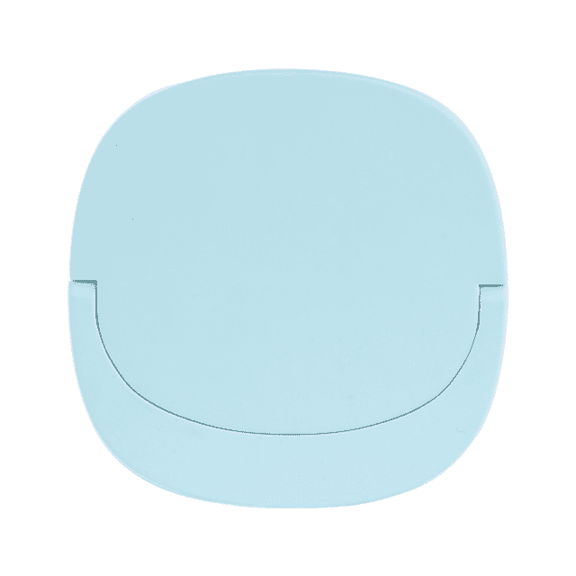 Miroir de Maquillage Pliable à DEL Rechargeable par USB avec Lumières 3 Couleurs (Bleu) - Format Paume, Batterie 800 mAh, Éclairage 5 H/veille 7 J, Matériau PC+ABS, Comprend Câble de Données, Sac de Rangement et Manuel - Idéal pour