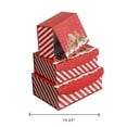 thumbnail image 3 of Rect. Nesting Flip Lid Boxes (Gingerbread) (Set Of 3), 3 of 3