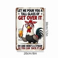 thumbnail image 3 of Letrero de metal con gallo divertido | Decoración de pared sarcástica con la frase "Supéralo" | Decoración para cocina, bar, garaje o cueva de hombre estilo granja, 3 of 5