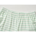 thumbnail image 6 of Beezizac Soft Modal Green Striped Pajamas for Girls Jersey Shirt & Shorts Set Jammies Big Kid Size 18, 6 of 7