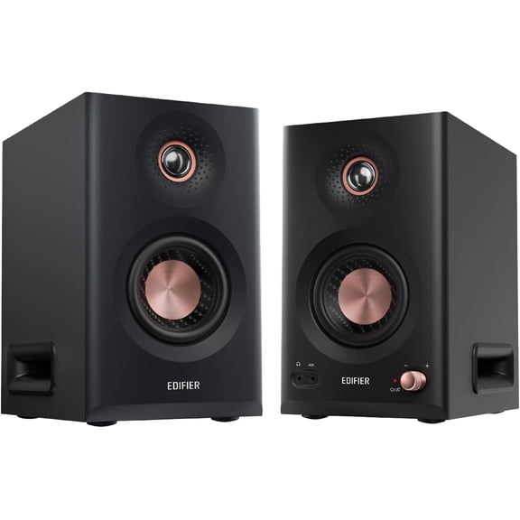 Restored Edifier MR5 2.0 Studio Monitor Bookshelf Speakers, 110W(RMS), Hi-Res Audio, Bluetooth 6.0, 3-Way Active Design, Room Compensation, XLR/TRS/RCA Inputs, Compact Size for Home Studio & Music