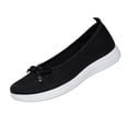 thumbnail image 3 of YHAJDS Fashion Shoes for Women Plus Size Solid Color Knit Mesh Breathable Daily Walking Loafers Flats, 3 of 8