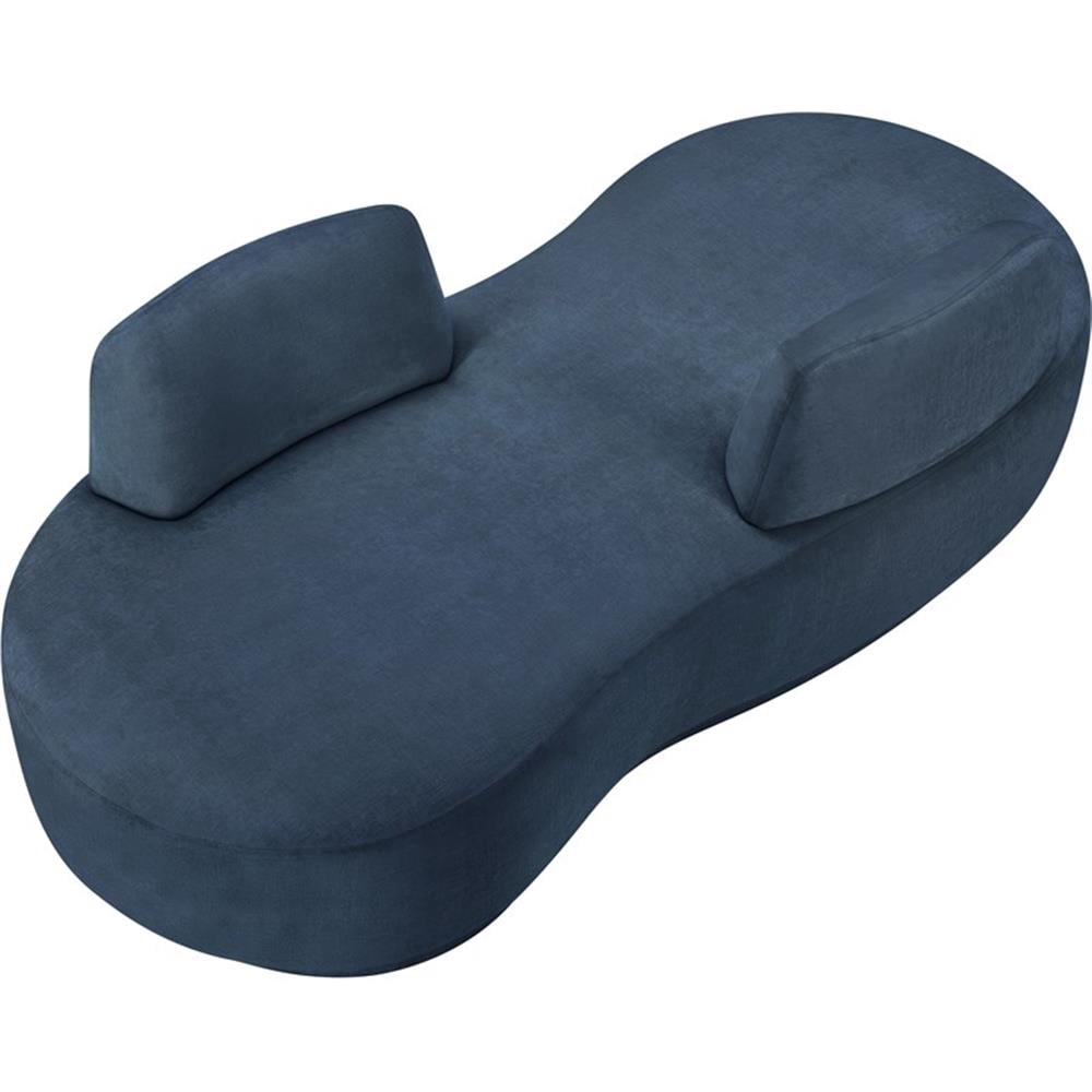 Meridian Furniture Argyle Light Blue Chenille Fabric Chaise/Loveseat