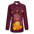 thumbnail image 4 of Happy Thanksgiving Day Long Sleeve Blouse Woman Streetwear Casual Shirts Summer Oversize Woman Streetwear Clothing Birthday Present, 4 of 7
