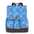 thumbnail image 1 of Fotbe Cute Shark Mochila Bolso con Estampado para Mujer, Mochila Antirrobo de Nylon Impermeable, Bolsa Ligera de Hombro, 1 of 4