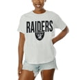 thumbnail image 4 of Women's Gameday Couture White Las Vegas Raiders Oversized Keep It Up T-Shirt, 4 of 5