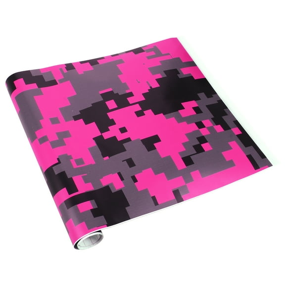 WASHWEPE Pink Glossy Sticker Sheet PVC 1Set Protective Layer For Car Interior Decoration 12X5.9In