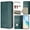 Dark green, variant on For Blackview A52/A52 Pro Case, Shockproof PU Leather Magnetic Stand Flip Wallet Case Cover with Card Holder Phone Case