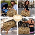 thumbnail image 5 of Garronmavis Large Fish Camo Quilted Duffle Bag for Women, Weekender Travel Bag Carry On Overnight Bag Gym Shoulder Tote Bag with Zipper Pockets, 5 of 7