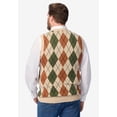 thumbnail image 4 of KingSize Men's Big & Tall V-Neck Argyle Sweater Vest, 4 of 4