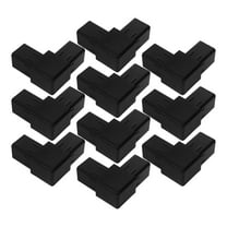 2 Way Square Tubing Fittings Connector Pipeline Connector Plastic Black 6.00X6.00X2.50CM 10 Pcs