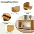 thumbnail image 3 of Console Table with Storage Wooden Entryway Table with Drawers Farmhouse Sofa Table for Living Room, Entryway, Hallway, 3 of 13