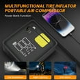 thumbnail image 7 of Portable Air Compressor Tire Inflator 12000mAh and Max 150PSI Air Pump for Truck Tires Dual Barrel Corded and Cordless, 7 of 7