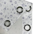 thumbnail image 4 of Ambesonne Spaceship Grommet Curtain, Galactic Doodles, 50" x 72", Royal Blue White, 4 of 6