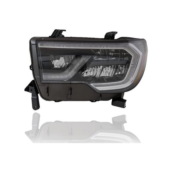 Headlight Assembly - Compatible/Replacement for '18-22 Toyota Sequoia SR5/TRD Sport/Limited/Pro - LED, Black - Left Hand - Driver - 811500C160