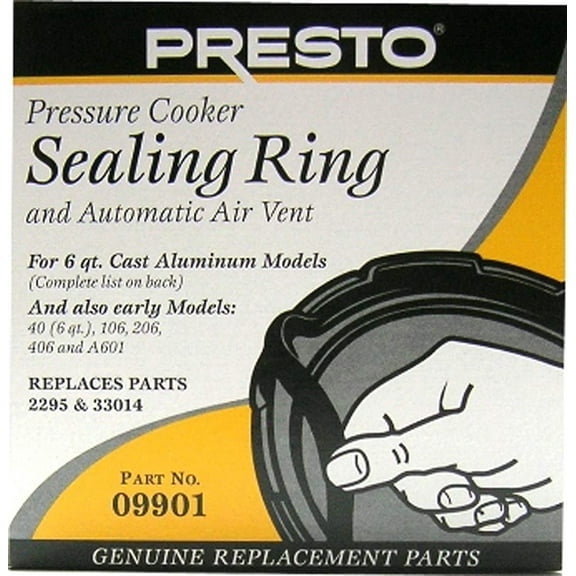 Presto Pressure Cooker Sealing Ring and Automatic Air Vent 09901