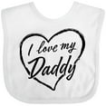 thumbnail image 3 of Inktastic I Love My Daddy in Black Chalk Heart Boys or Girls Baby Bib, 3 of 4