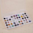 thumbnail image 1 of 50 unids/caja de especímenes minerales, decoración de piedra de cristal Irregular para enseñanza de geografía, 1 of 7
