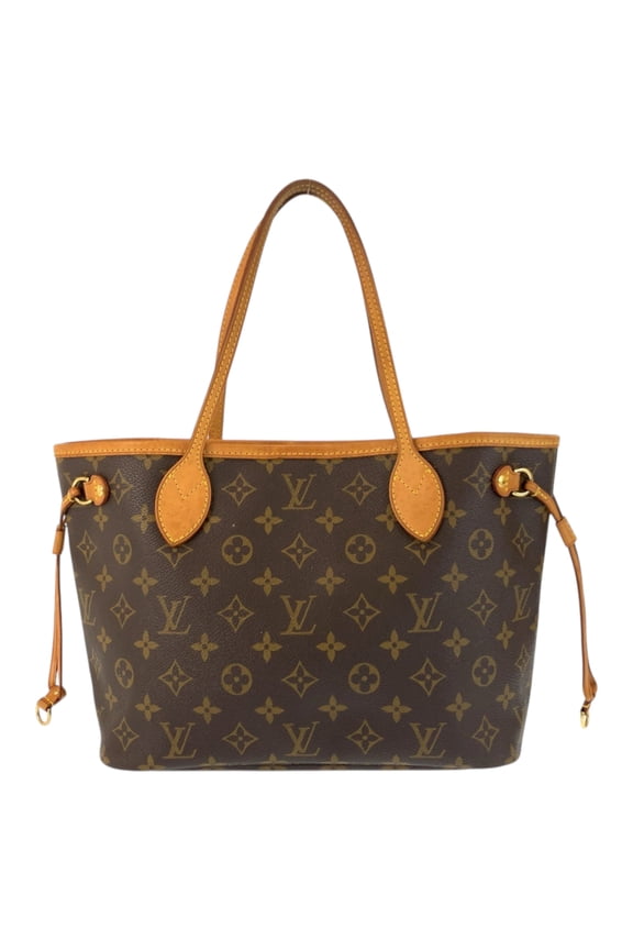 Pre-Owned LOUIS VUITTON Louis Vuitton Monogram Neverfull PM Brown Gold Hardware M40155 Tote Bag...