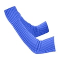 thumbnail image 4 of UJNDER Women's Winter Knitted Wool Fingerless Long Gloves for Warmth and Comfort Outfit Blue, 4 of 4