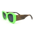 thumbnail image 3 of Womens Buffed Sleek Mod Oversized Butterfly Fashion Sunglasses Green Brown - Black, 3 of 4