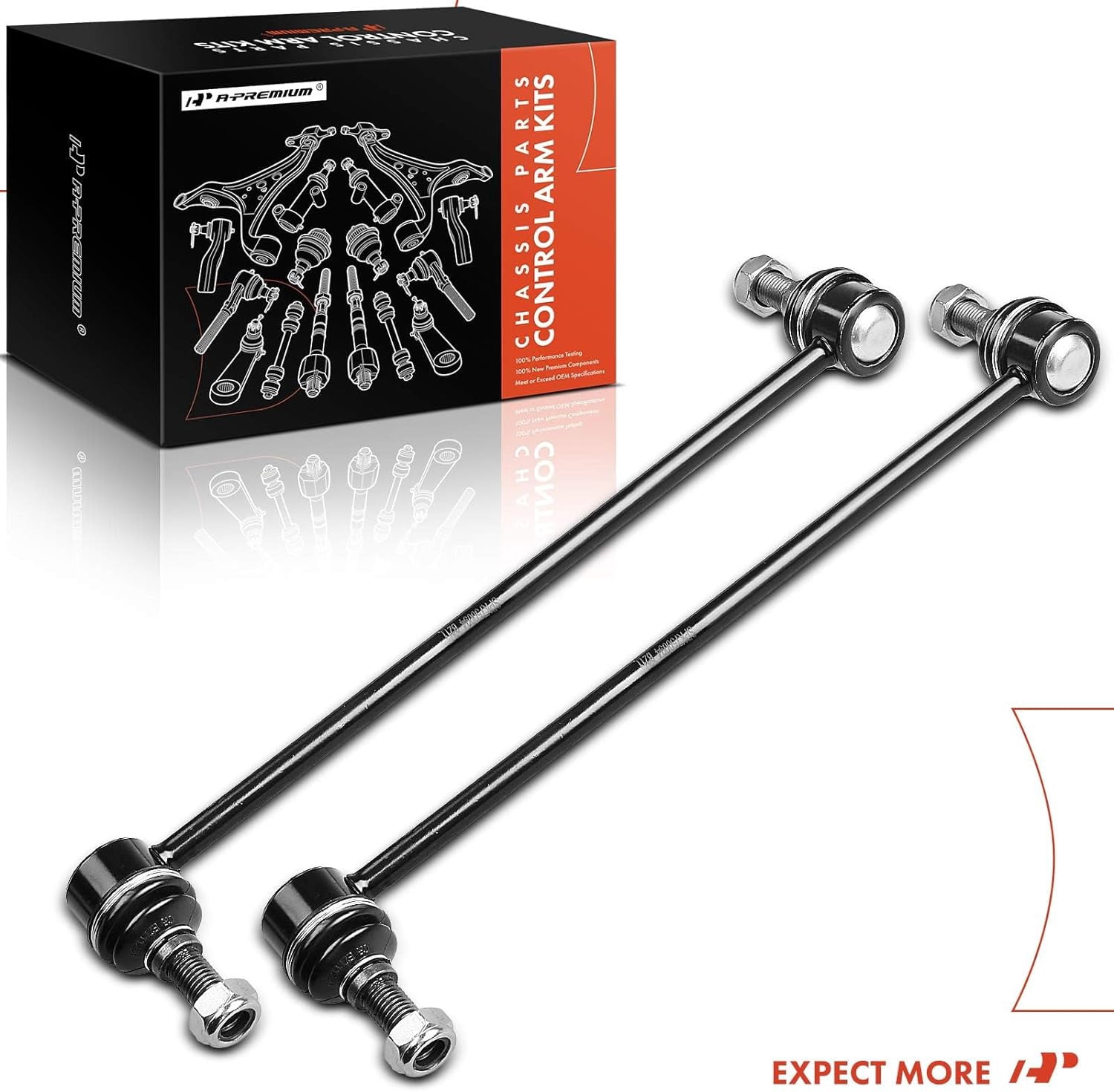 A-Premium 2x Front Sway Bar Links Stabilizer Bar Links, Compatible with Nissan Altima, Maxima, Murano, Pathfinder, Quest, Rogue, Rogue Select & Infiniti JX35, Replace # K750094, K750095