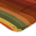 thumbnail image 4 of Jordan Manufacturing 38" x 21" Islip Cayenne Maroon Stripe Rectangular Outdoor Wrought Iron Chair Cushion with Ties and Hanger Loop, 4 of 14