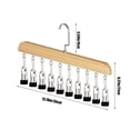 thumbnail image 4 of Xihbxyly Ganchos de Madera, Clip Multifuncional Resistente, Elegante Perchero para Sombreros y Bufandas, Diseño Que Ahorra Espacio En El Hogar, Solución de Secado Eficiente, Almacenamiento con Estilo, 4 of 7