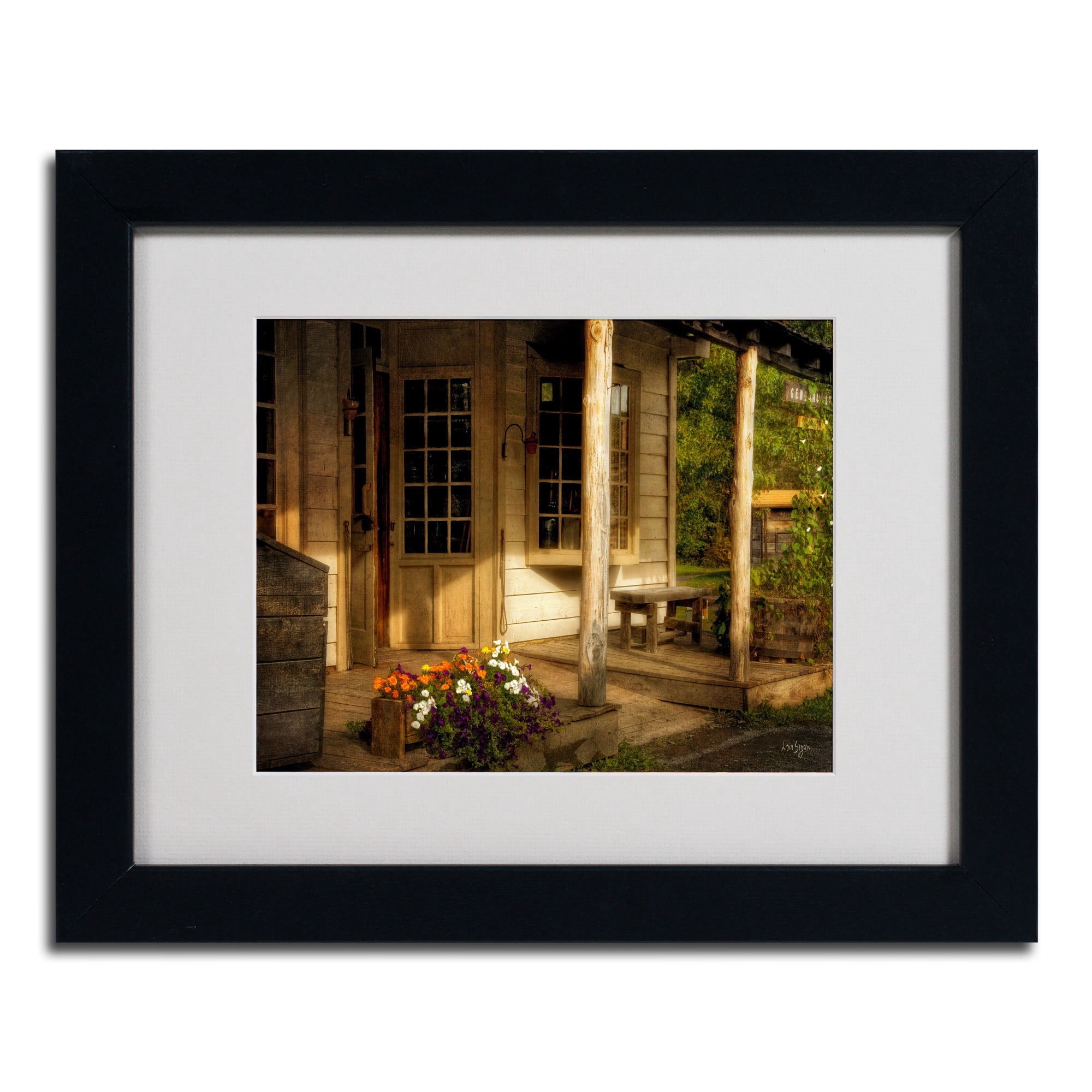 Trademark Fine Art "The Old General Store" by Lois Bryan, Black Frame