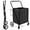 Black, variant on WYDK Shopping Cart with Oxford Liner Bag, 27.5 Gallon Folding Grocery Cart on Wheels, Double Basket, 330 LBS Weight Capacity, Portable Granny Cart Shopping Cart for Market Laundry (Silver)
