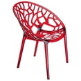 thumbnail image 2 of Compamia Crystal Polycarbonate Patio Dining Chair in Red, 2 of 12