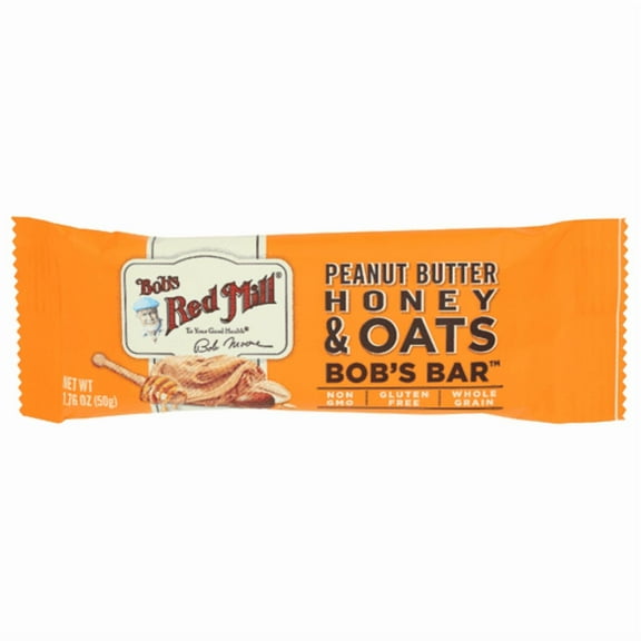 Bob's Red Mill Peanut Butter Honey & Oats Bar 1.76 oz - Pack of 3