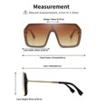 thumbnail image 2 of Oversized Sunglasses For Women Men Classic Trendy Flat Top Sunglasses Protection,leopard, 2 of 5